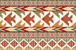 traditioneel Thais vis ornament Aan naadloos patroon. vector pixel kunst ontwerp voor kleding stof, tapijt, tegel, kleding, behang, en achtergrond