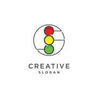 verkeer licht logo ontwerp element vector icoon met creatief concept idee