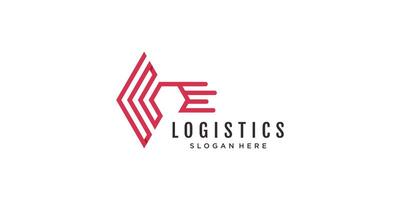 logistiek logo ontwerp element vector icoon met creatief concept idee