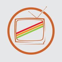 vector illustratie van elektronisch media logo en televisie symbool