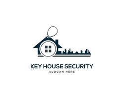 creatief sleutel huis veiligheid logo ontwerp concept vector. vector