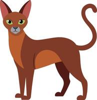 abessijn kat schattig huisdier vector illustratie