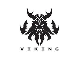 viking hoofd gezicht logo sjabloon vector