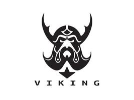 viking hoofd gezicht logo sjabloon vector