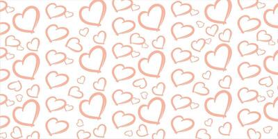schattig liefde hart naadloos patroon illustratie. schattig romantisch roze harten achtergrond afdrukken. Valentijnsdag dag vakantie, romantisch bruiloft ontwerp. vector