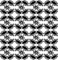 origineel naadloos zwart en wit bloemen patroon in tekening stijl vector