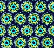 helder fantasie patroon van geel en blauw Aan een donker achtergrond vector