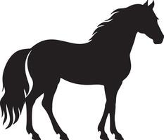 paard silhouet vector illustratie wit achtergrond