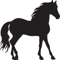 paard silhouet vector illustratie wit achtergrond