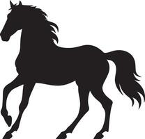 paard silhouet vector illustratie wit achtergrond