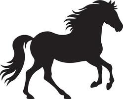 paard silhouet vector illustratie wit achtergrond