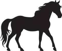 paard silhouet vector illustratie wit achtergrond