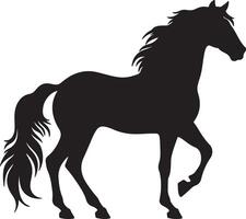 paard silhouet vector illustratie wit achtergrond