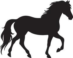 paard silhouet vector illustratie wit achtergrond