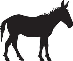 ezel silhouet vector illustratie wit achtergrond