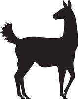 lama silhouet vector illustratie wit achtergrond