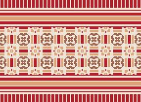 kruis steek traditioneel etnisch patroon paisley bloem ikat achtergrond abstract aztec Afrikaanse Indonesisch Indisch naadloos patroon voor kleding stof afdrukken kleding jurk tapijt gordijnen en sarong vector