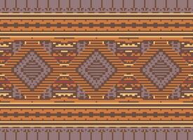 pixel kruis steek traditioneel etnisch patroon paisley bloem ikat achtergrond abstract aztec Afrikaanse Indonesisch Indisch naadloos patroon voor kleding stof afdrukken kleding jurk tapijt gordijnen en sarong vector