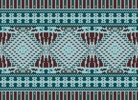 pixel kruis steek traditioneel etnisch patroon paisley bloem ikat achtergrond abstract aztec Afrikaanse Indonesisch Indisch naadloos patroon voor kleding stof afdrukken kleding jurk tapijt gordijnen en sarong vector