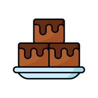 brownies icoon vector ontwerp sjabloon in wit achtergrond