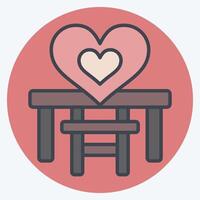 icoon baby stoel. verwant naar kleuterschool symbool. kleur maat stijl. gemakkelijk ontwerp bewerkbaar. gemakkelijk illustratie vector