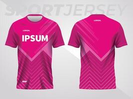 roze abstract sport- Jersey Amerikaans voetbal voetbal racing gaming motorcross wielersport rennen. voorkant en terug visie vector