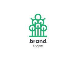 creatief minimalistische groen boom logo vector