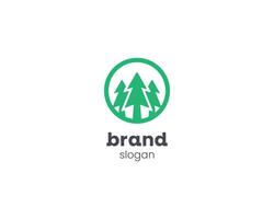 creatief minimalistische groen Woud logo vector