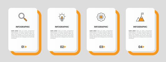 infographic etiket ontwerp sjabloon met pictogrammen en 4 opties of stappen. vector