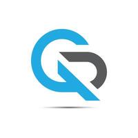 gr of gp brief creatief logo ontwerp icoon vector