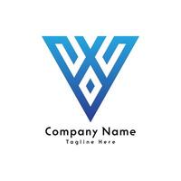vx brief creatief logo ontwerp icoon vector