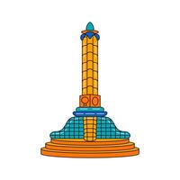 tugu muda mijlpaal vector