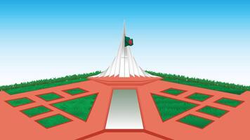 bangladesh onafhankelijkheidsdag vectorillustratie met nationaal monument vector