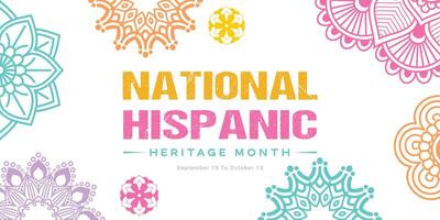 nationaal spaans erfgoed maand viering van september 15 naar oktober 15 in de Verenigde Staten van Amerika vector