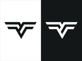 vf brief creatief logo ontwerp icoon vector