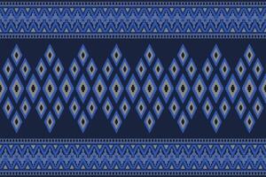 naadloos meetkundig etnisch ikat en traditie patroon ontwerp voor structuur en achtergrond. zijde en kleding stof patroon decoratie voor tapijt, Thais kleding, omhulsel en behang vector