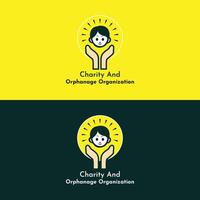 liefdadigheid logo, fundament logo sjabloon vector