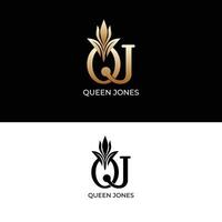 koningin luxe logo ontwerp ontwerp sjabloon reeks monster logo vector