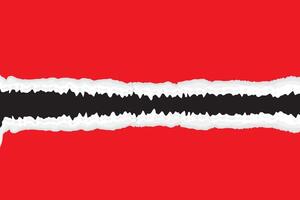 rood gescheurd papier gescheurd randen stroken geïsoleerd Aan zwart achtergrond. vector