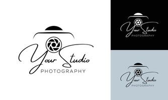 camera logo, modern fotografie handtekening logo icoon vector