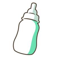 een vector illustratie van baby flessen vlak