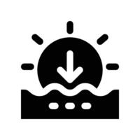 zonsondergang icoon. vector glyph icoon voor uw website, mobiel, presentatie, en logo ontwerp.