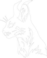 caracal schets silhouet vector