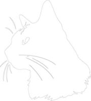 chartreux kat schets silhouet vector