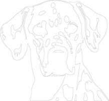 dalmatiër schets silhouet vector