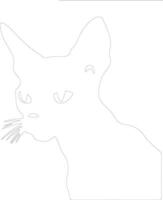 devon rex kat schets silhouet vector