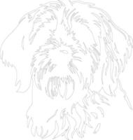 dandie dinmont terriër schets silhouet vector