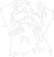 dandie dinmont terriër schets silhouet vector