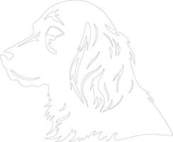 boykin spaniel schets silhouet vector