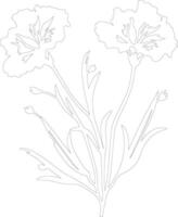 ai gegenereerd dianthus schets silhouet vector